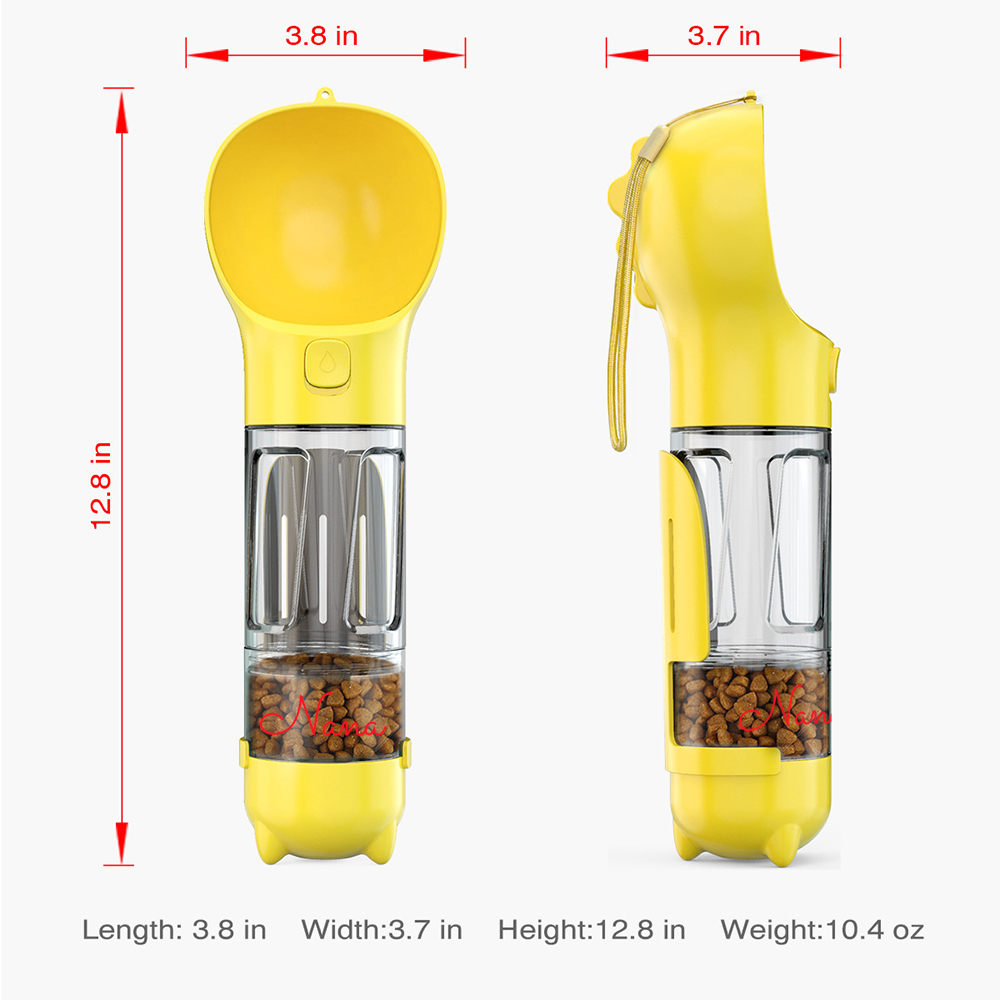 Personalized 4 in 1 Dog Water Bottle Container | MNAccs85