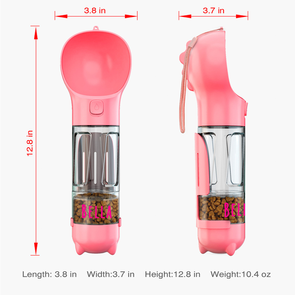 Personalized 4 in 1 Dog Water Bottle Container | MNAccs85