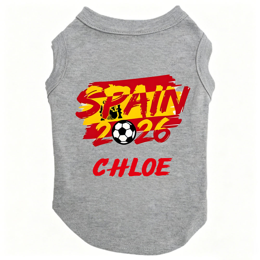 Personalized Dog Soccer 2026 Flat Dog Tank Top | MNCloth213