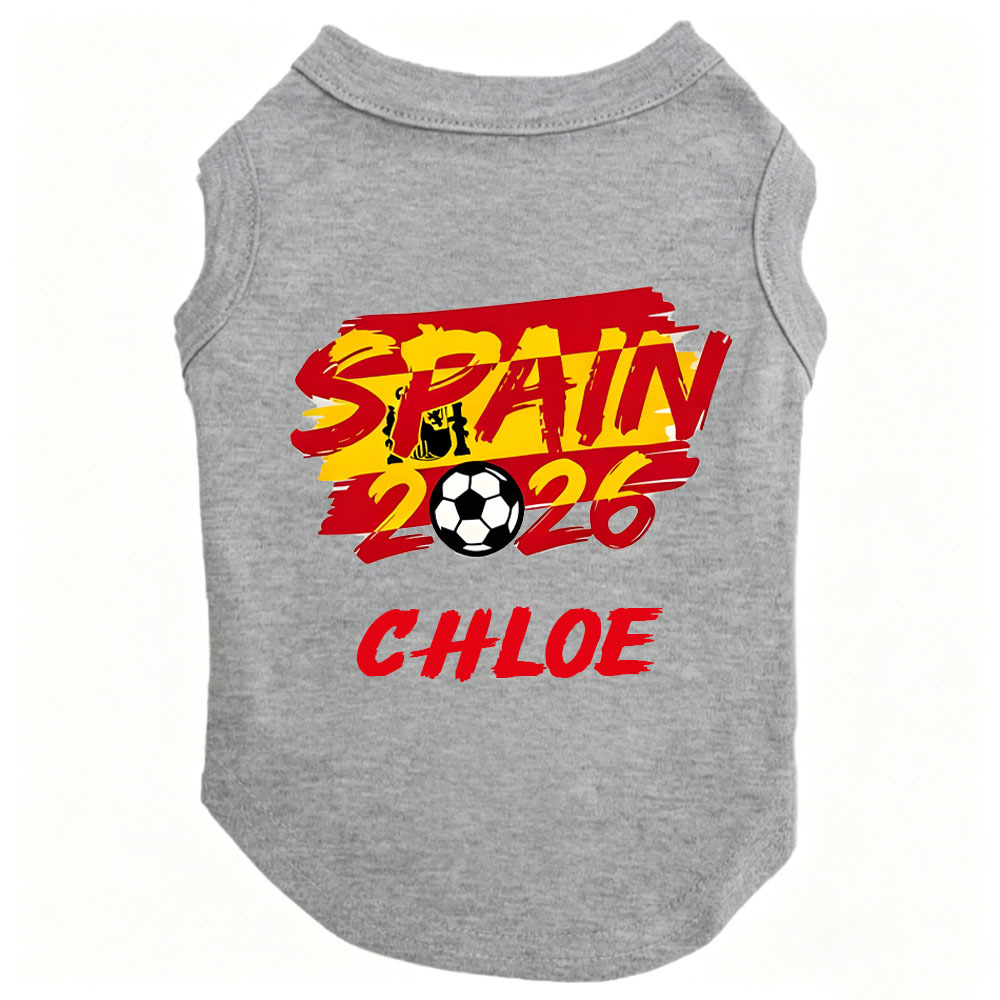 Personalized Dog Soccer 2026 Flat Dog Tank Top | MNCloth213