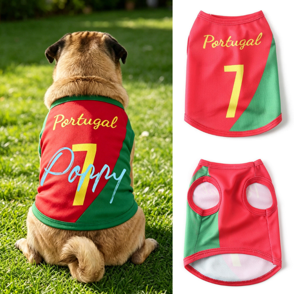 Personalized Dog & Cat Soccer Fan Sporty Vest | MNCloth216