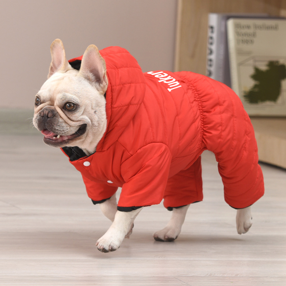 Personalized Pet Winter Warm Windproof Large Puffer Jacket | BKPet310