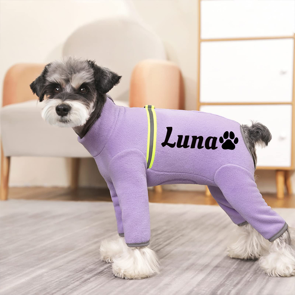 Personalized Pet Winter Warm Fleece Long Sleeve Sweater | BKPet312