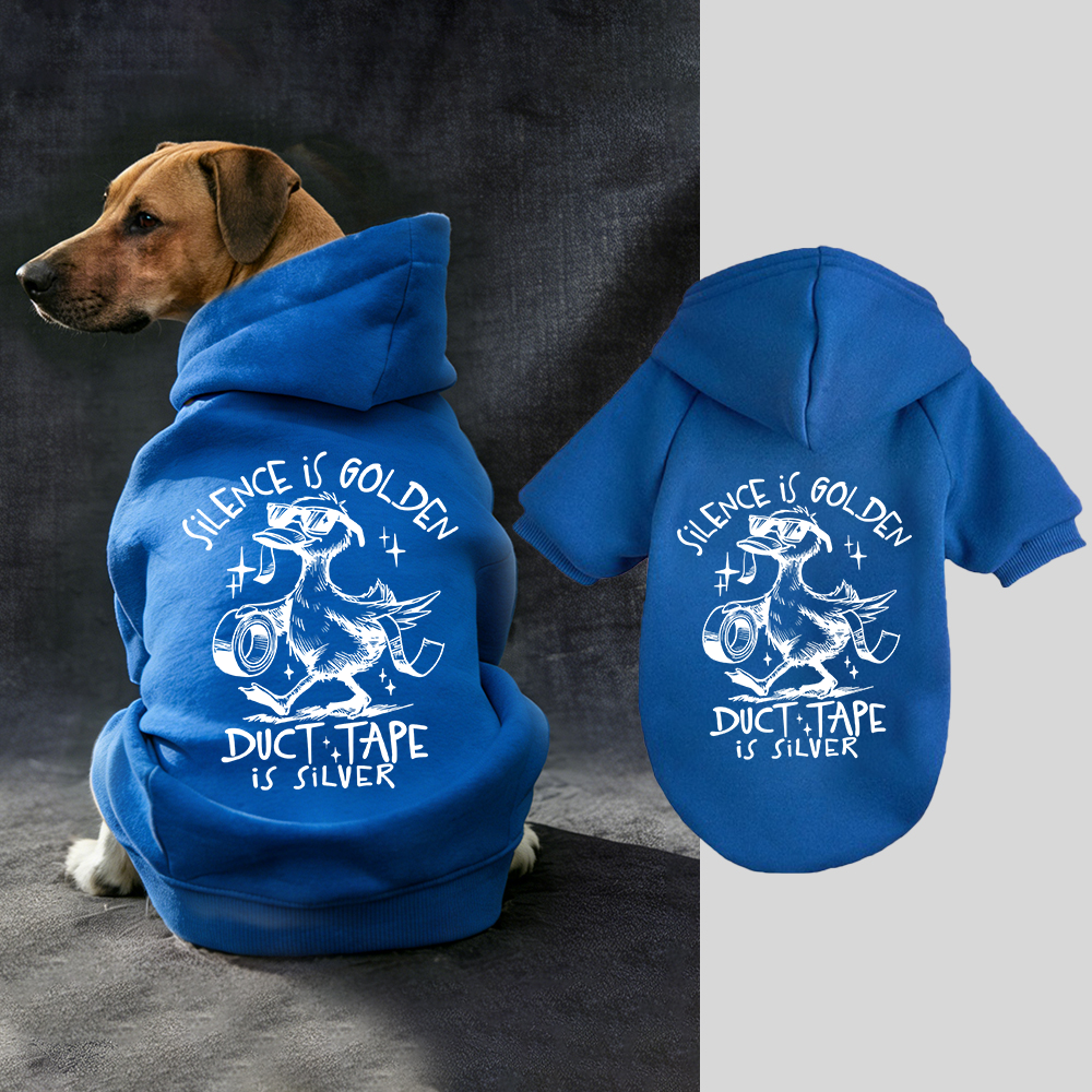Silence Is Golden Sarcastic Puppy Hoodie | BKPet324