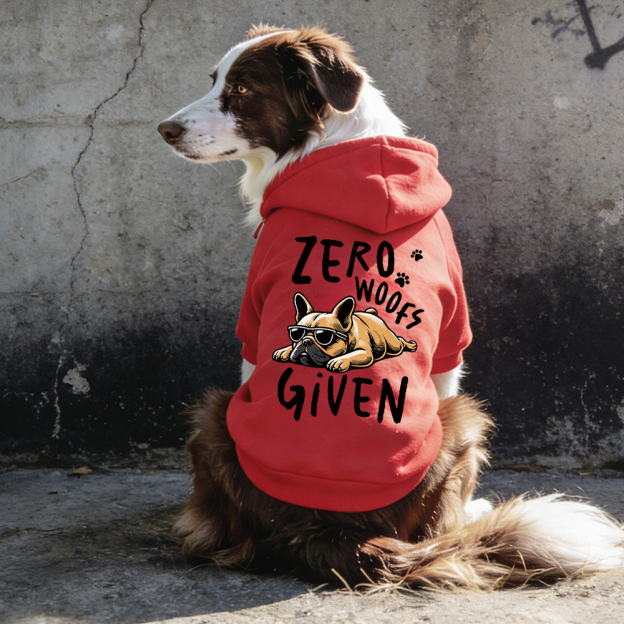 ZERO WOOFS GIVEN Puppy Hoodie | BKPet332