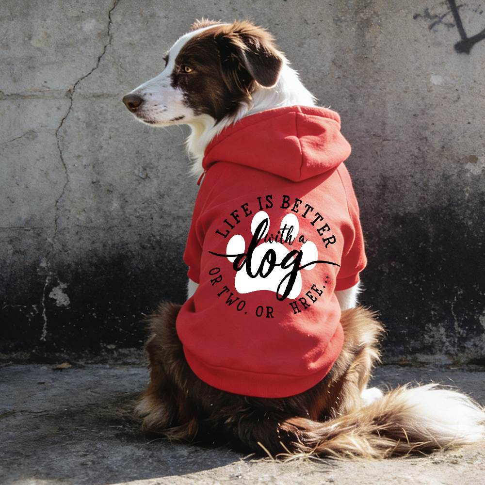 LIFE IS BETTER Puppy Hoodie | BKPet335