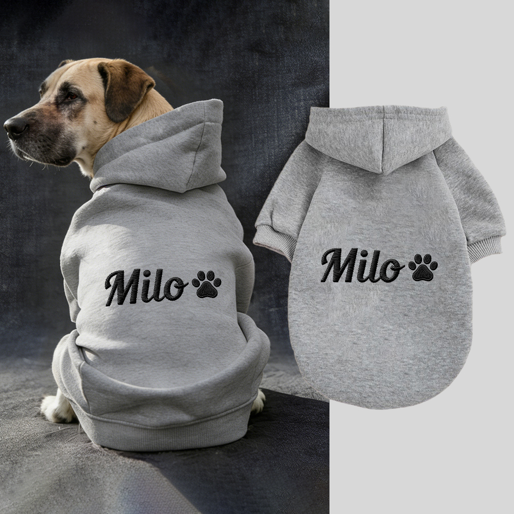 Personalized Embroidery Warm Soft Puppy Hoodie | BKPet362