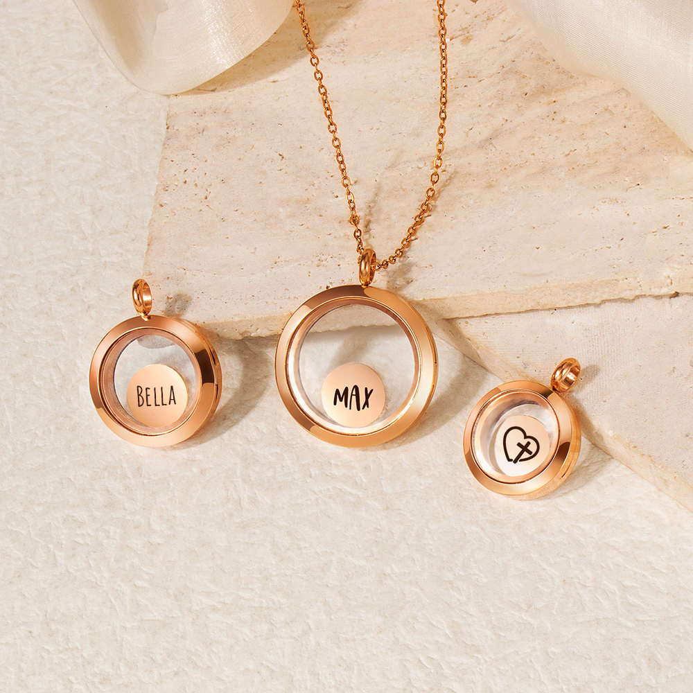 Personalized Pet Precious Memory Glass Locket Jewelry | BKPet364
