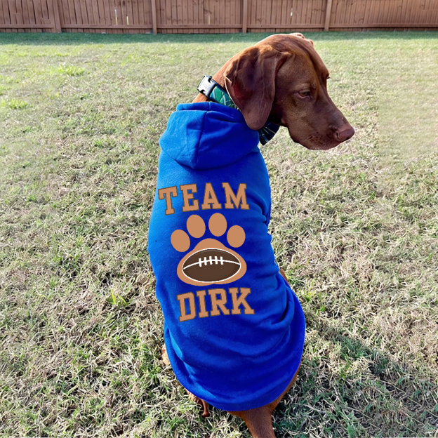 Personalized Football Team Pet Paw Soft Hoodie | BKPet427