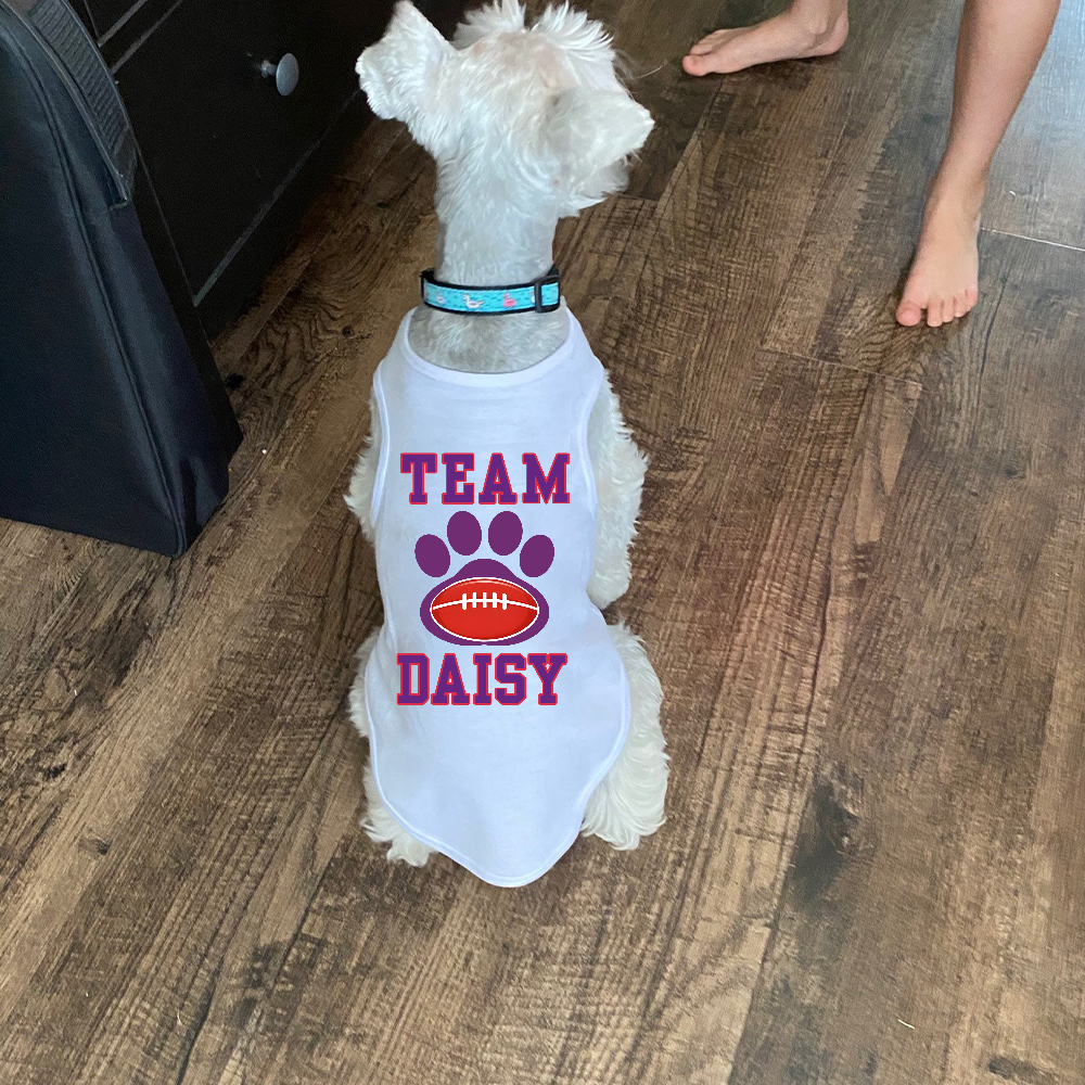 Personalized Football Team Pet Paw Soft Shirt | BKPet426