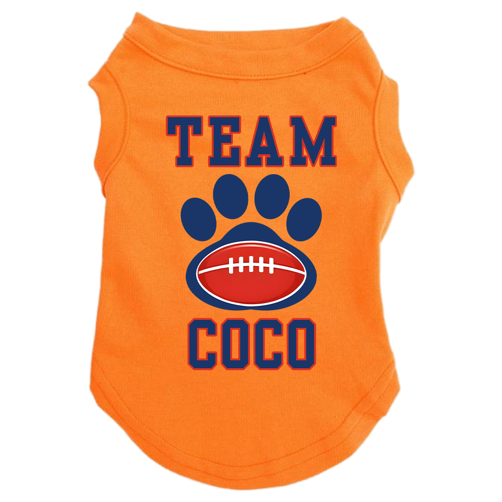 Personalized Football Team Pet Paw Soft Shirt | BKPet426