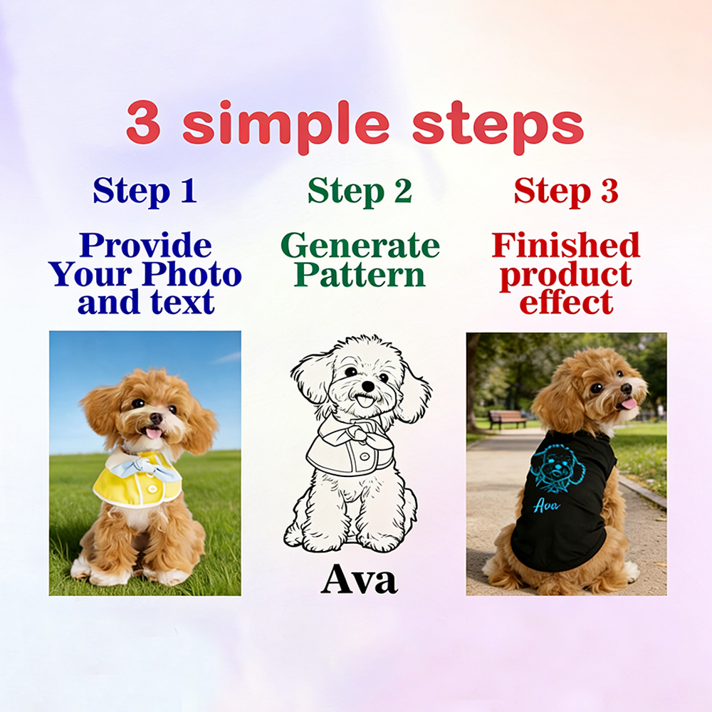 Personalized Adorable Pet Portrait Line-Art Shirt | BKPet440