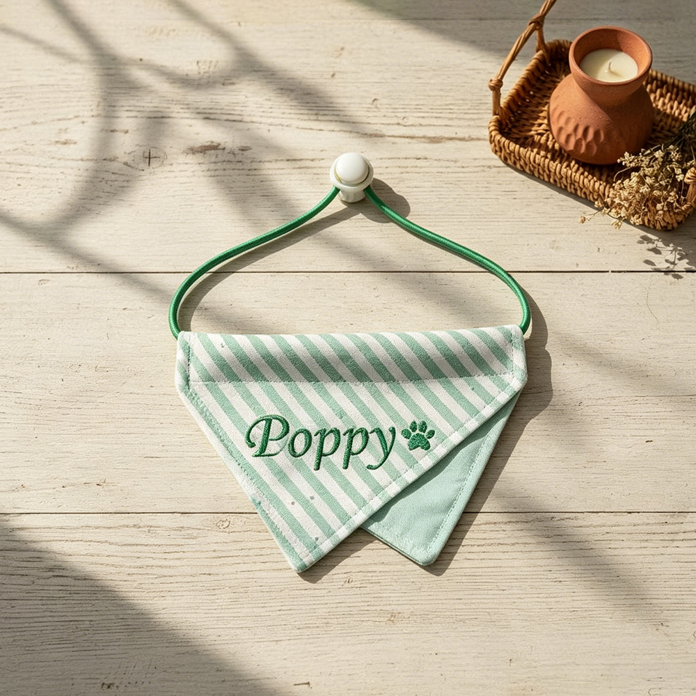 Personalized Embroidered Adjustable Dog Bandana | BKPet470