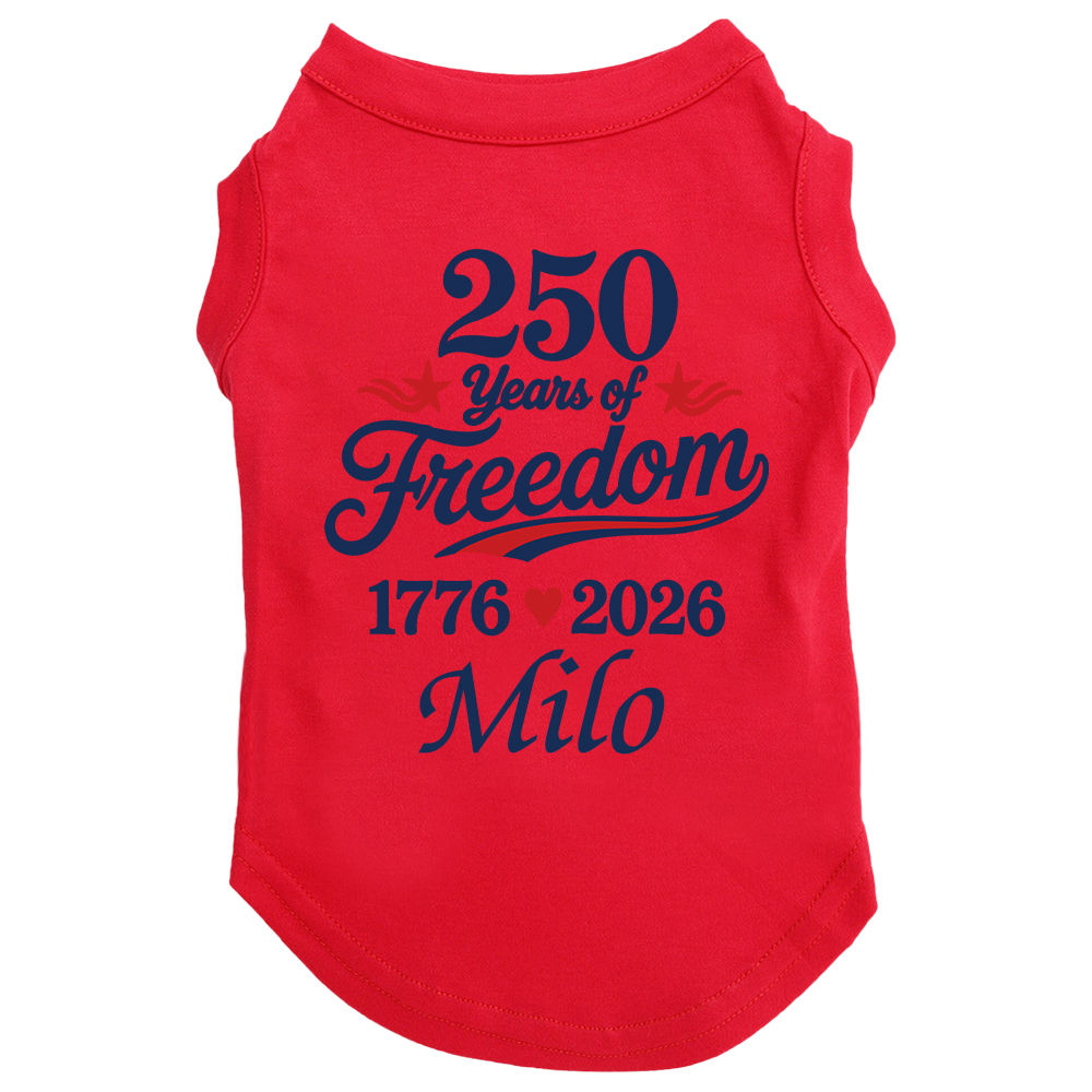 Personalized Patriotic 250 Anniversary Pet Shirt | BKPet507