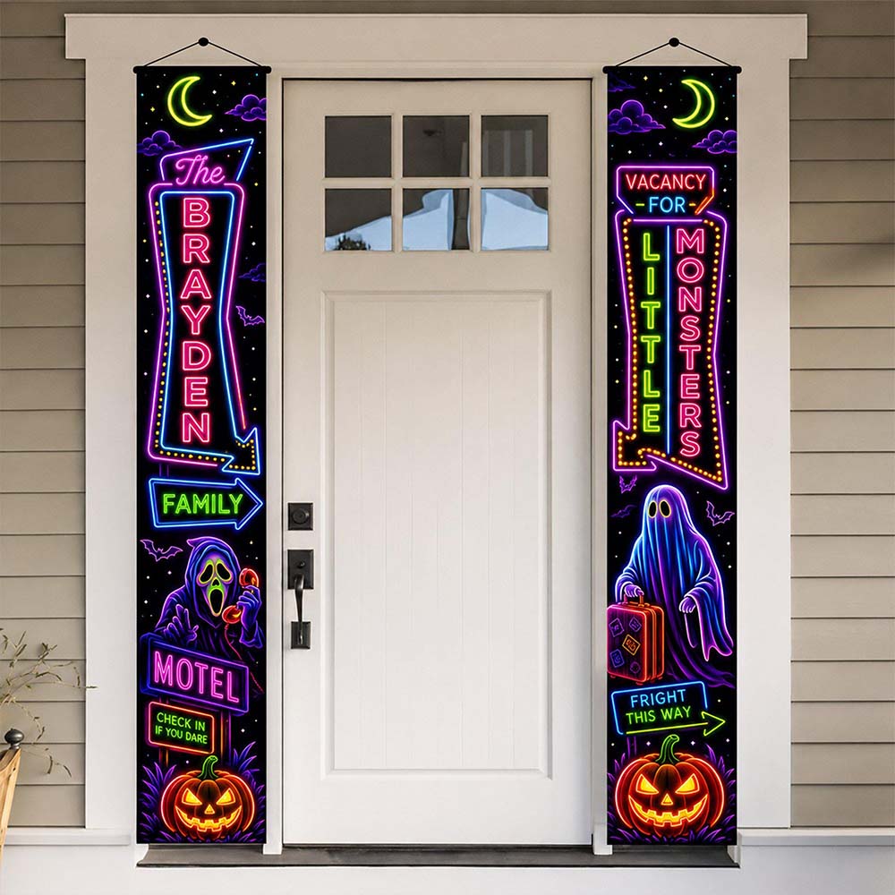 Personalized Halloween Family Name Door Banners | MNHalloween21