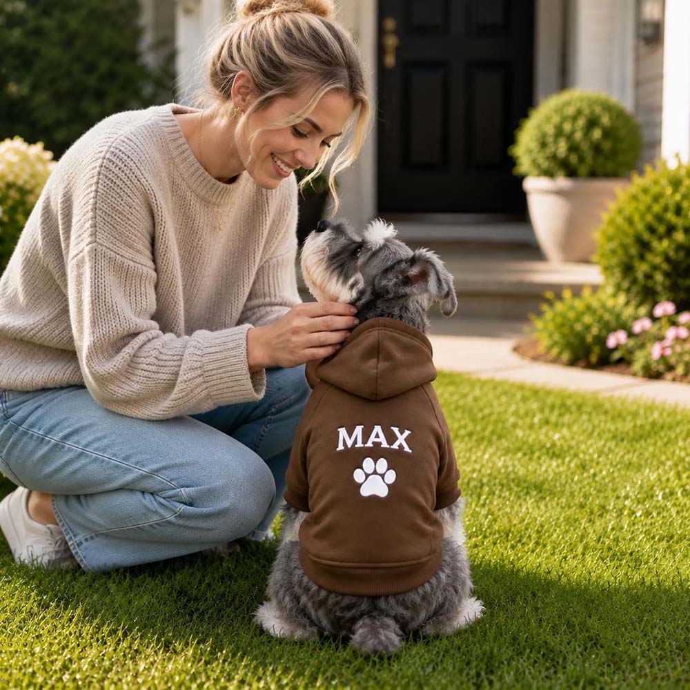 Personalized Embroidered Multicolor Dog Hoodie | MNCloth262