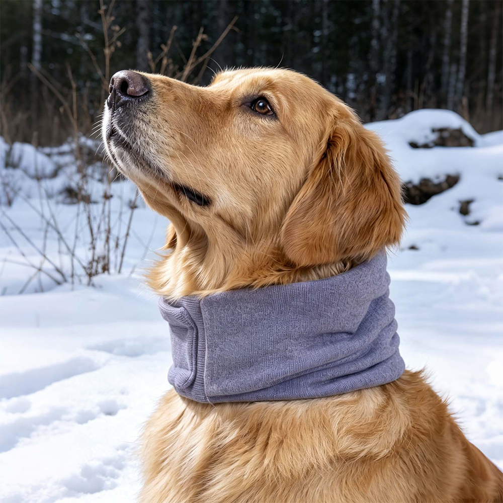 Personalized Dog Ear Cover Snood with Leather Patch | MNAccs123