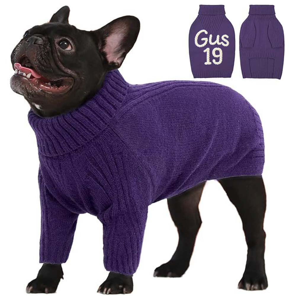 Personalized Hand Embroidery Extra-Warm Pets Large Size Knit Sweater | BKPet591
