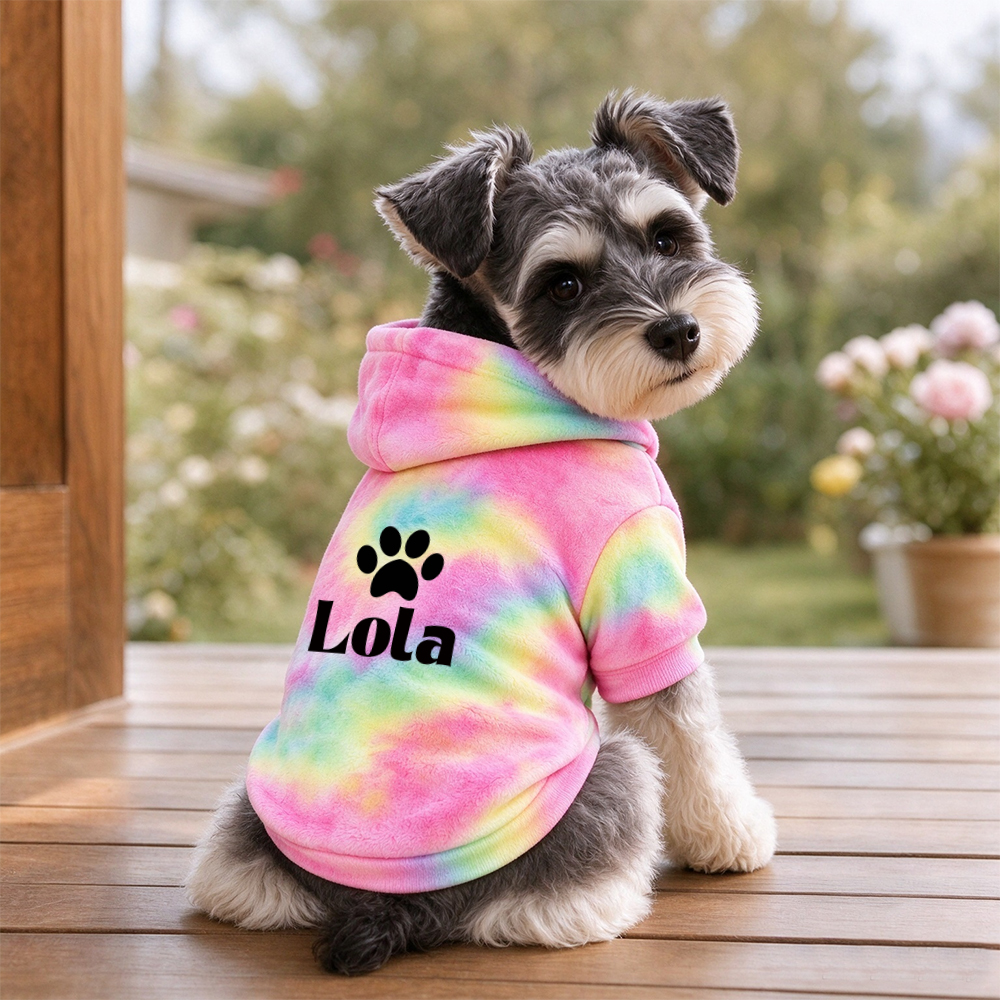 Personalized Pets Colorful Tie-Dye Hoodie | BKPet617