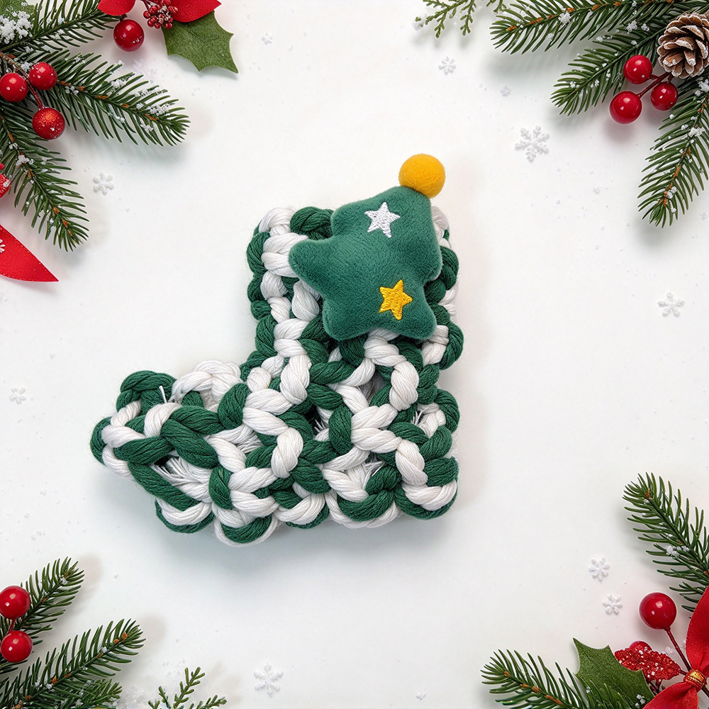 Christmas Rope Pet Knotted Chew Toy | MNToy29