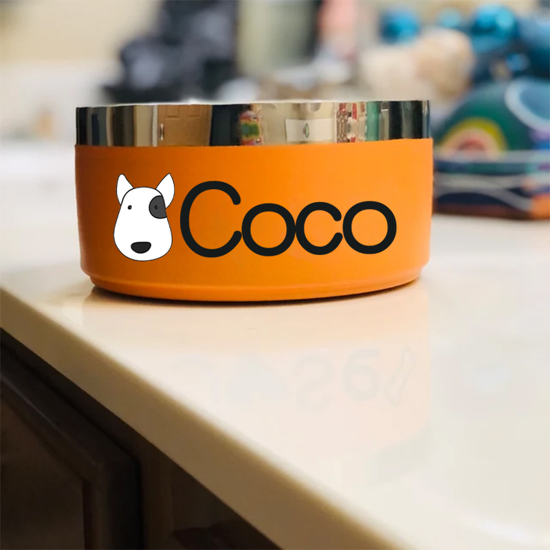 Personalized Stainless Steel Pet Food Bowl  | BKPet48