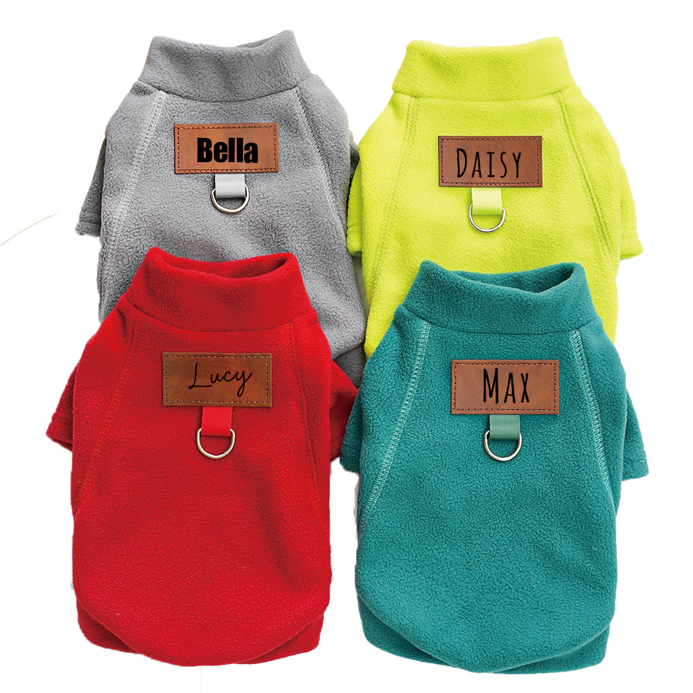 Personalized Leather Patch Pets Color Sweatshirts | BKPet91