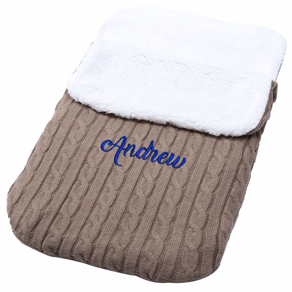 Personalized Embroidery Sherpa Sleeping Bag for Babies | MNBaby17