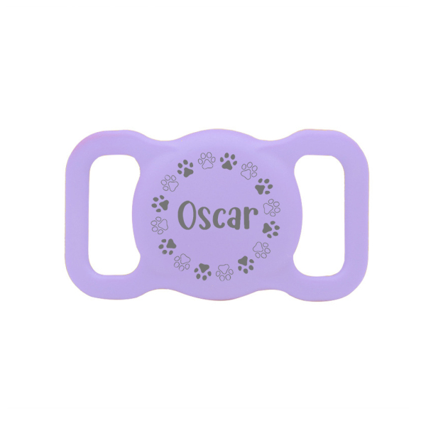 Personalized Pet Apple Air Tag Holder for Dog Collar | BKPet139