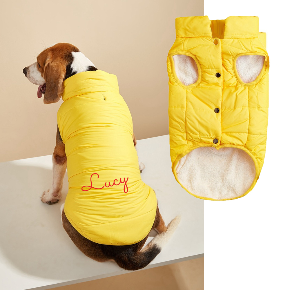 Personalized Pets Warm Puffer Vest | BKPet148