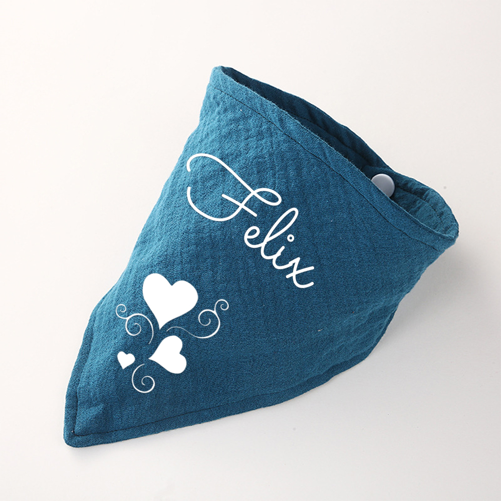 Personalized Dog Scarf Cotton Muslin for Comfort & Unique | BKPet156