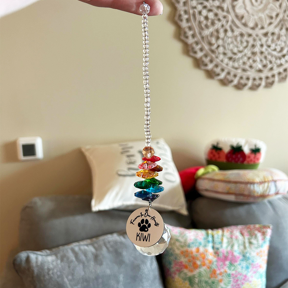Personalized Pet Memorial Suncatcher Hanging Crystal | BKPet176
