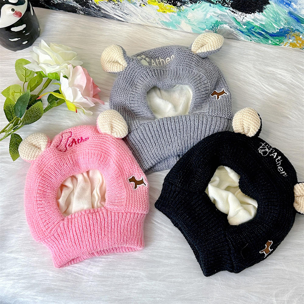 Personalized Embroidered Pet Winter Anti Noise Earmuffs Hat | BKPet206