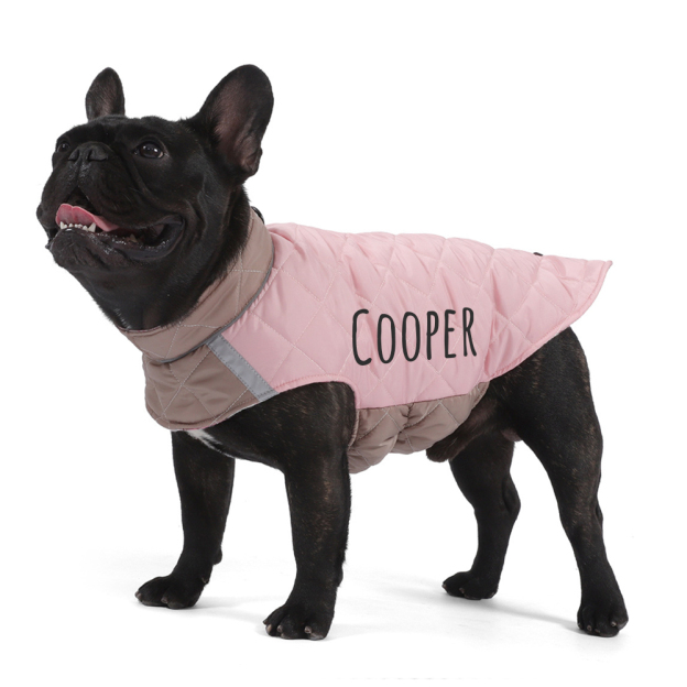 Personalized Pets Reversible Warm Chalet Jacket | BKPet208