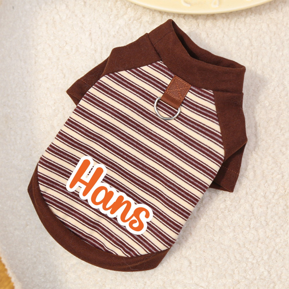 Personalized Small Medium Large Pets Stripe Sweatshirts | BKPet226