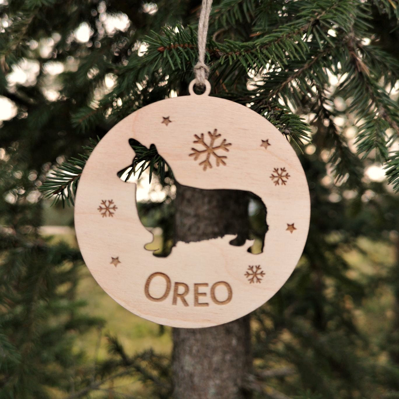 Personalized Pet Shape Wood Ornament | BKPet248