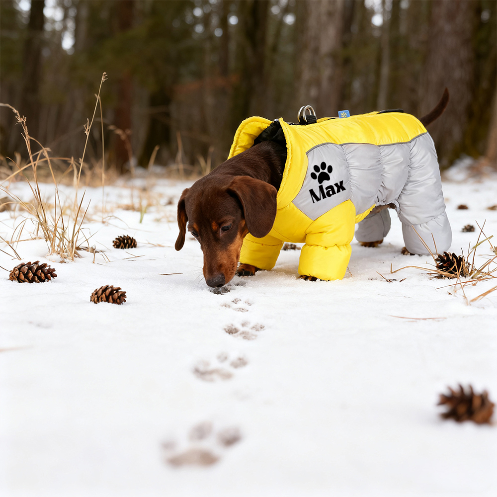 Personalized Pet Winter Warm Windproof Puffer Jacket | BKPet269