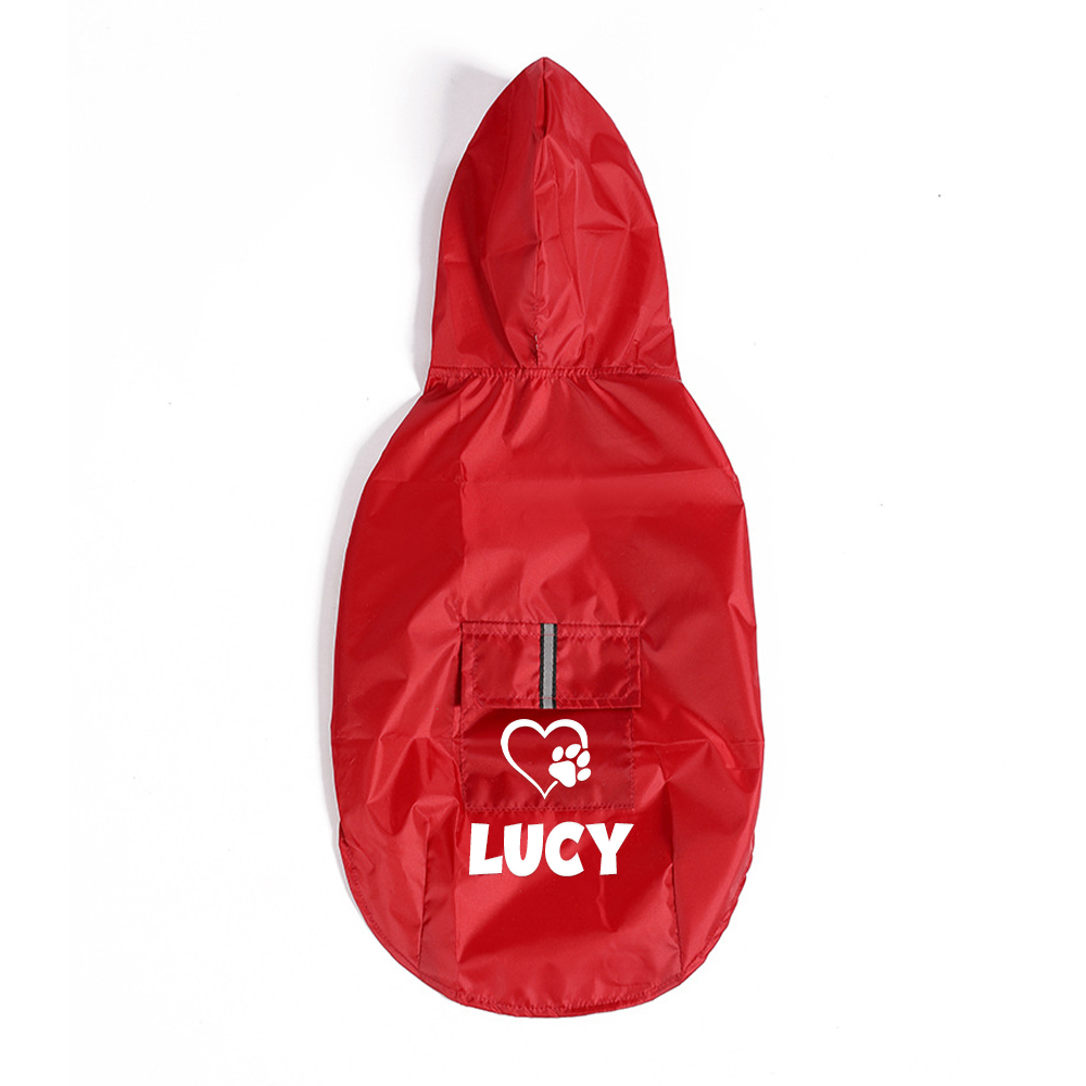 Personalized Pets Waterproof and Reflective Raincoat | BKPet270