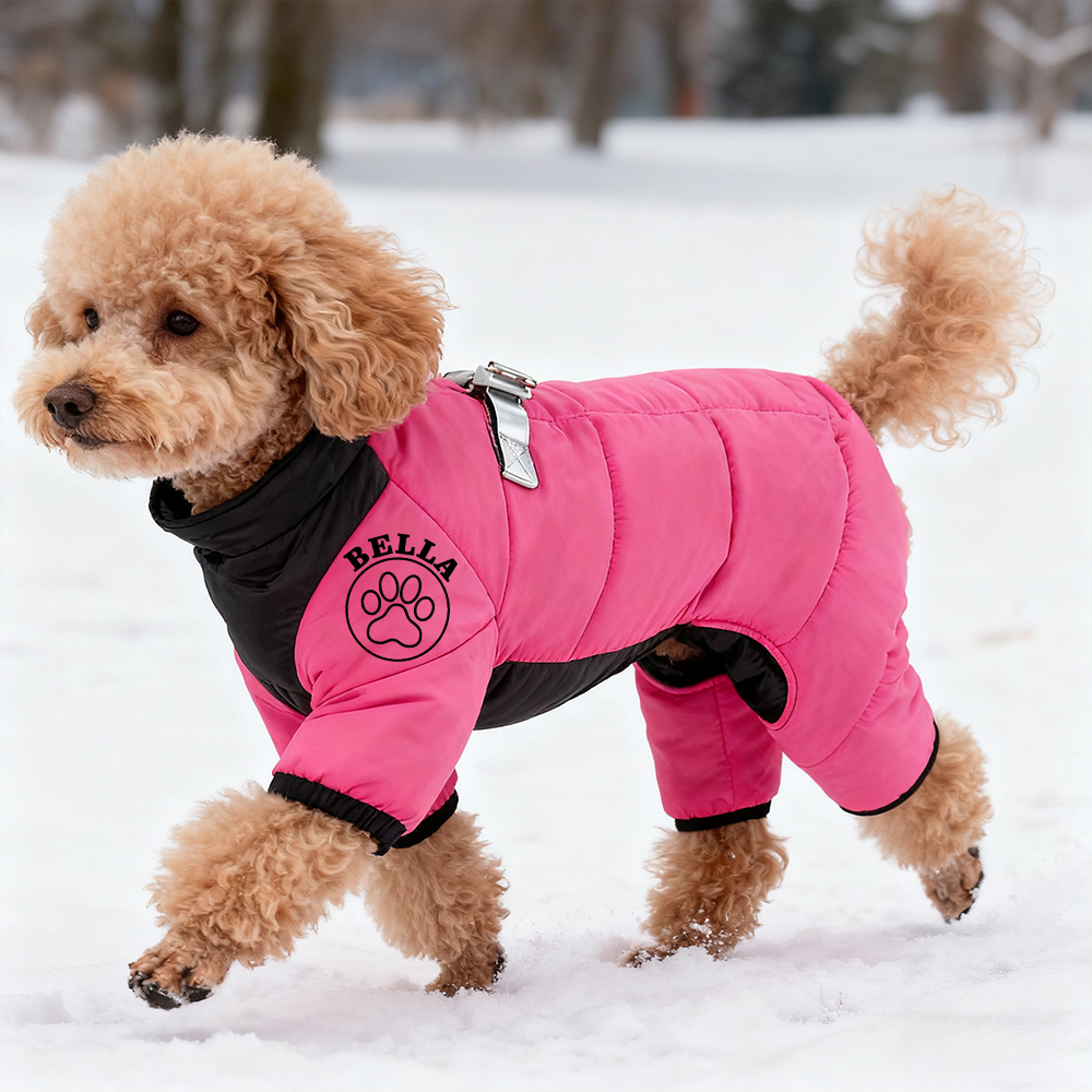 Personalized Pet Winter Warm Windproof Puffer Jacket | BKPet272