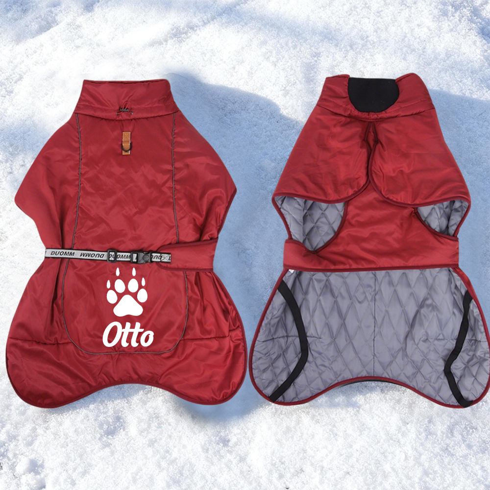 Personalized Pet Winter Warm Reflective Safety Puffer Vest | BKPet302
