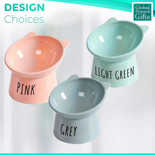 Personalized Color Cute Pet Bowl with Name  | BKPet74