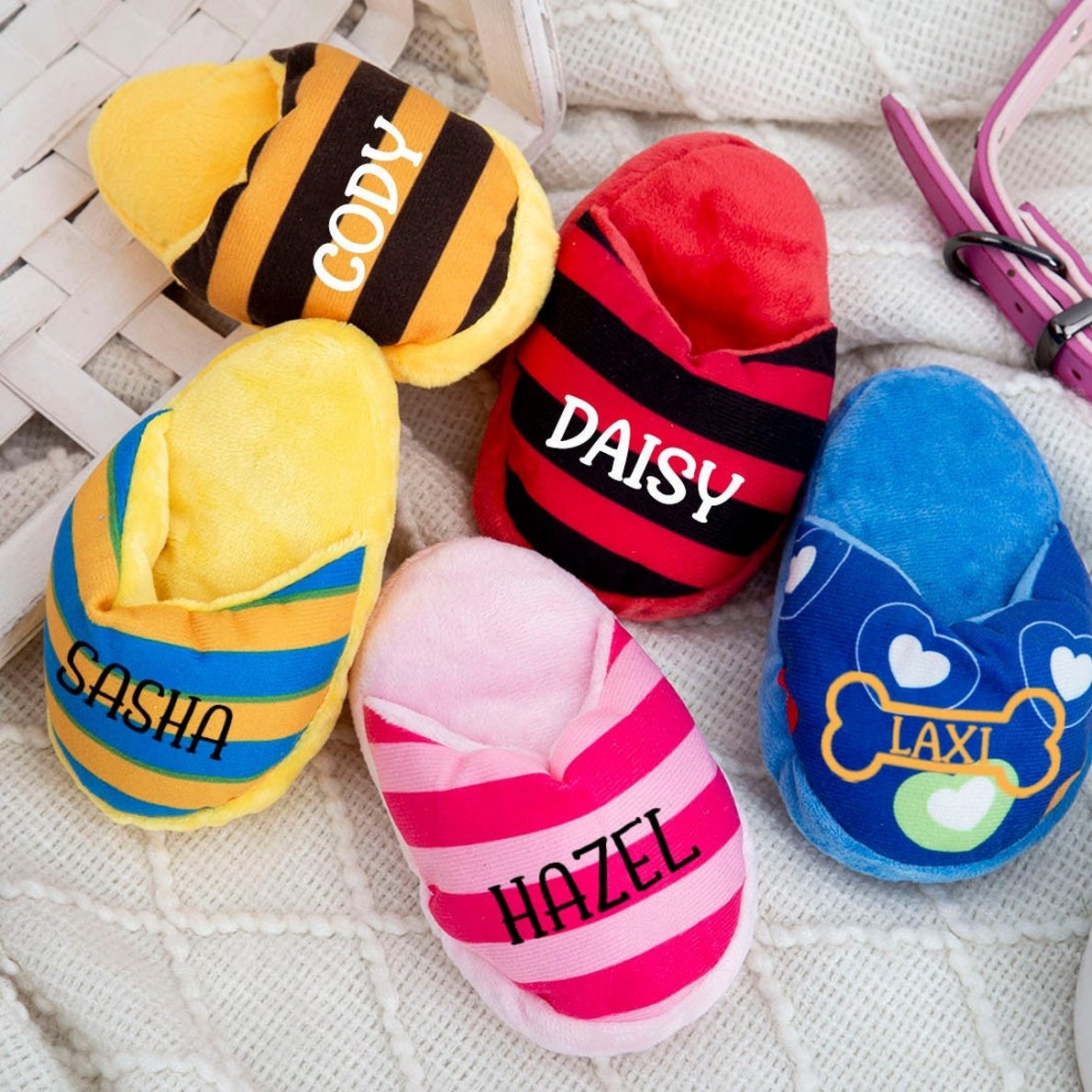 Personalized Dog Squeaky Slipper Toy | CWPet25