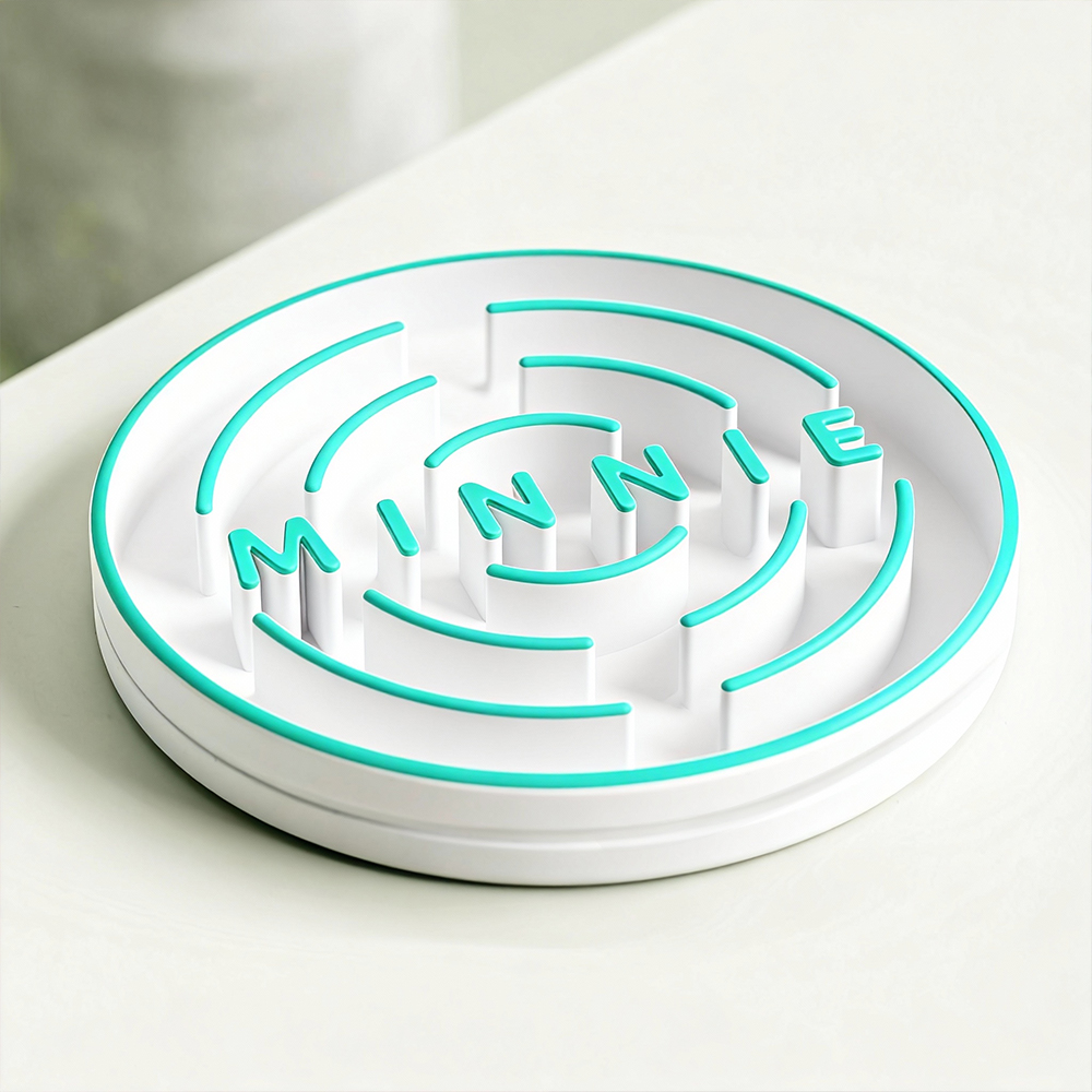 Personalized 3D Printed Dog Slow Feeder Bowl | BKPet354