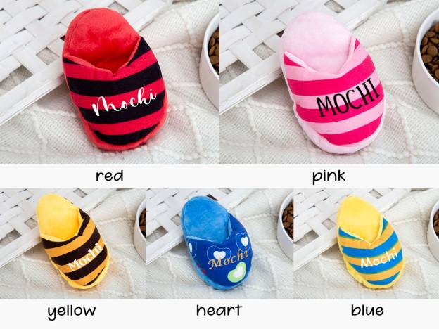 Personalized Dog Squeaky Slipper Toy | CWPet25
