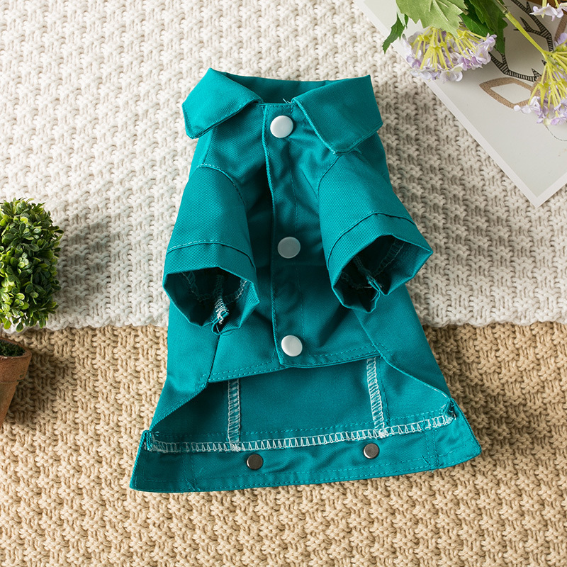 Personalized Leather Patch Pets Color Denim Jacket | BKPet52