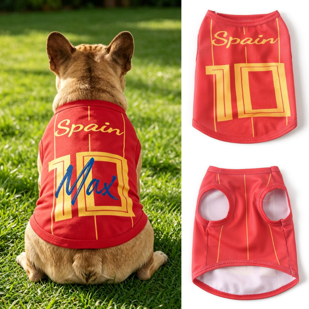 Personalized Dog & Cat Soccer Fan Sporty Vest | MNCloth216