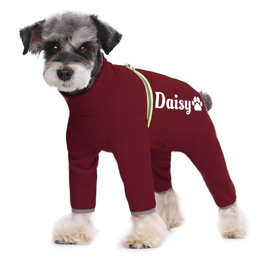 Personalized Pet Winter Warm Fleece Long Sleeve Sweater | BKPet312