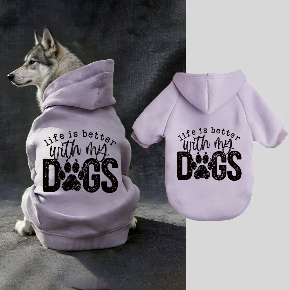 LIFE IS BETTER WITH MY DOSS Puppy Hoodie | BKPet325