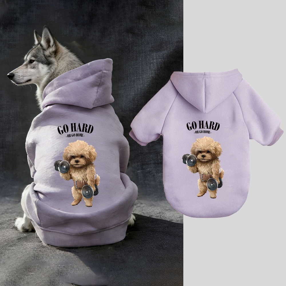 GO HARD OR GO HOME Puppy Hoodie | BKPet338