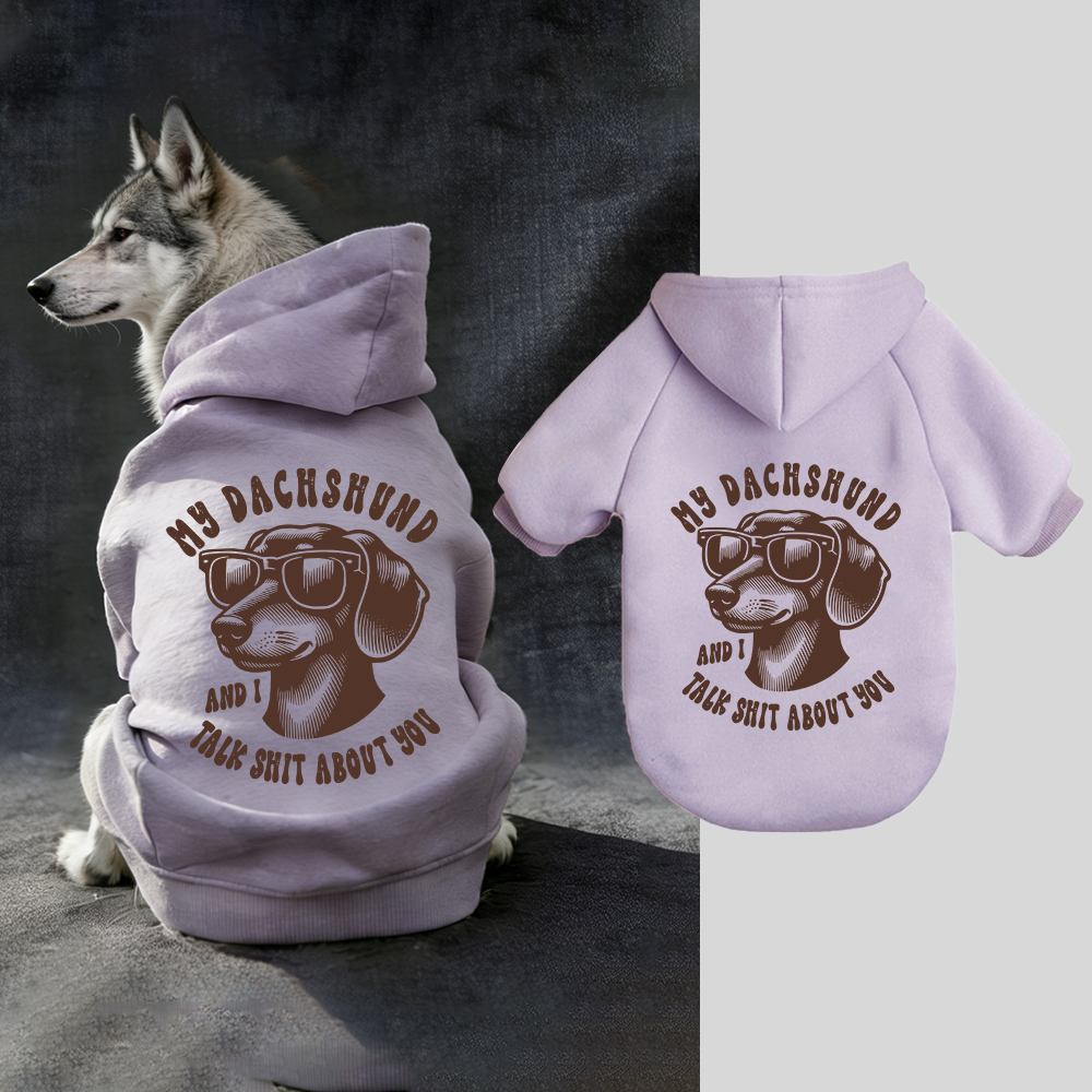 MY DACHSHUND AND I TALK SHIT ABOUT YOU Puppy Hoodie | BKPet326