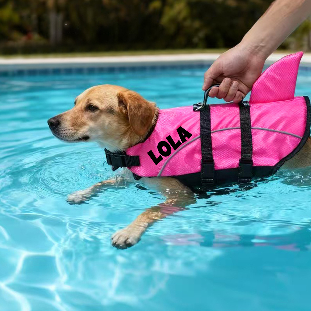 Personalized Pet Swimming Reflective Safety Shark Vest | MNCloth172